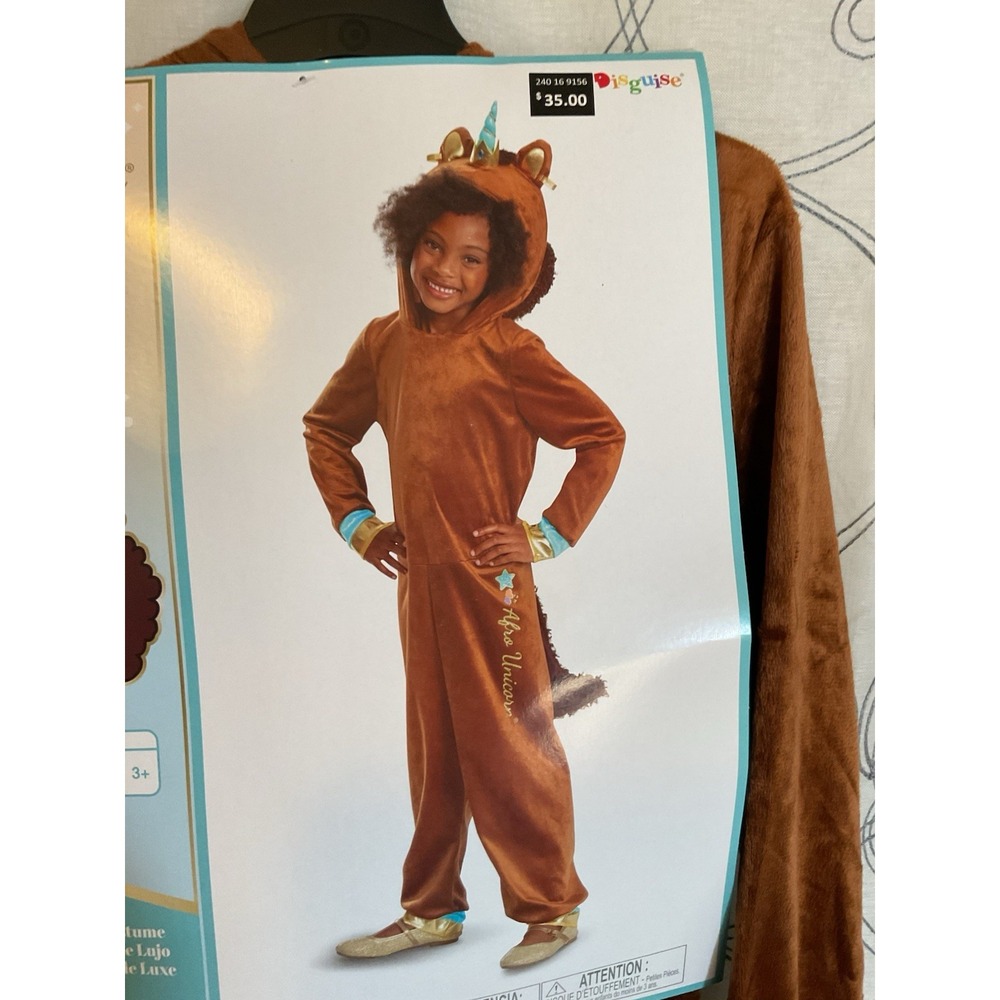 Deluxe Afro Unicorn‎ Jumpsuit Costume - Disguise Costumes Kids Size XS 3T-4T